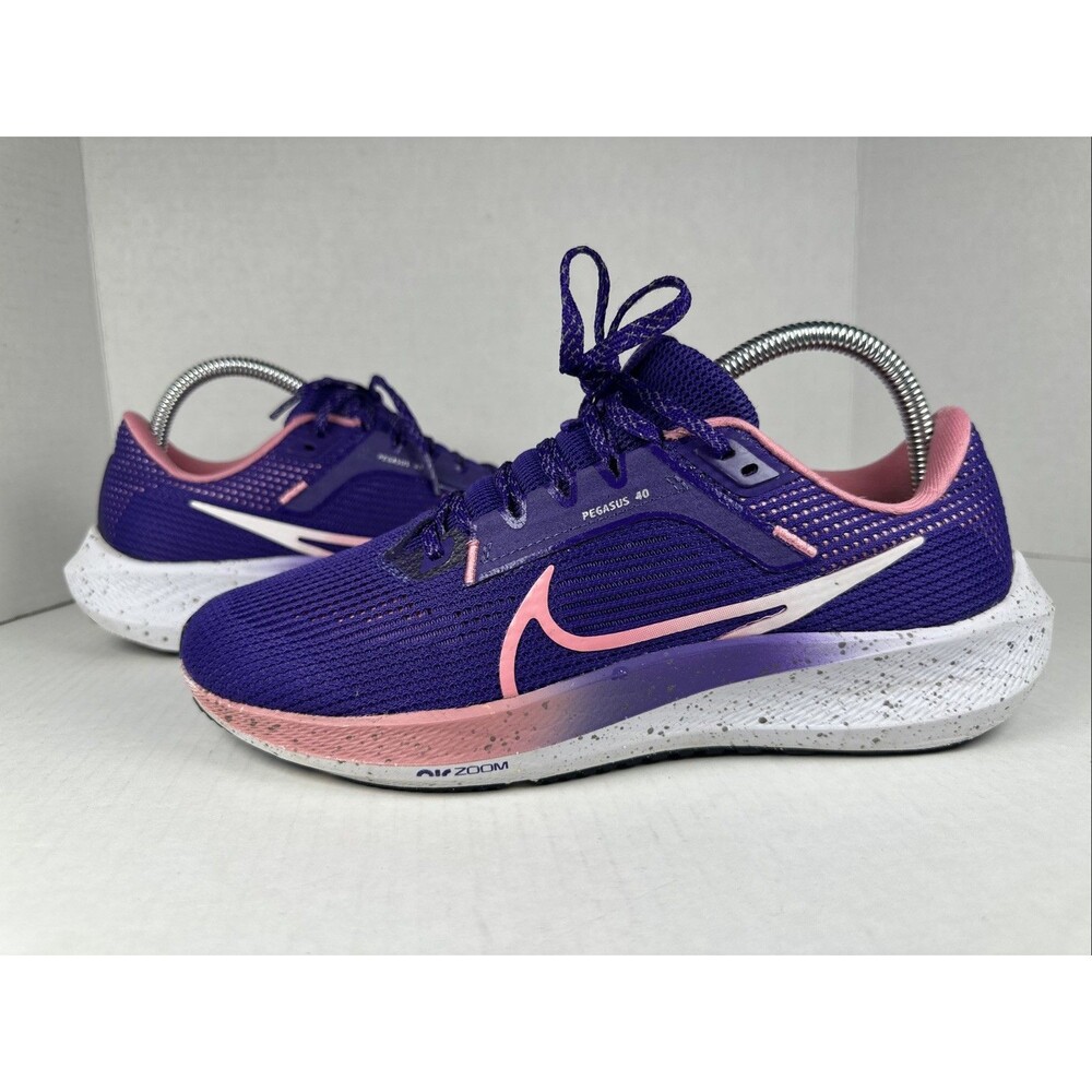 Nike Air Zoom Pegasus 40 Purple Coral Chalk Running FQ8769-547 Wmns Size 8.5